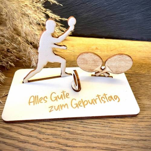 Geldscheinhalter Tischtennis, Geldgeschenk, Geburtstag, Tischtennisspieler, Tischtennisschläger, Geschenk, Wunschtext, P