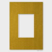 21x30 cm Passepartout, altgold, 2 mm Stärke, Ausschnitt 9,6x14,6 cm, für Fotos im 10x15 Format Bild 1