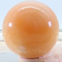 GROSSE Orangen Calcit Edelsteinkugel 62 mm, Meditation und Heilsteine, glänzende Kugel, Wunderbarer Kristall Bild 1