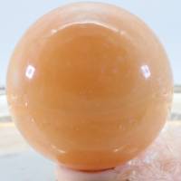 GROSSE Orangen Calcit Edelsteinkugel 62 mm, Meditation und Heilsteine, glänzende Kugel, Wunderbarer Kristall Bild 7