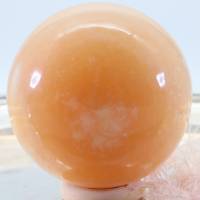 GROSSE Orangen Calcit Edelsteinkugel 62 mm, Meditation und Heilsteine, glänzende Kugel, Wunderbarer Kristall Bild 8