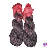 Handgefärbte Sommer-Sockenwolle, 4fach, mit Baumwolle, Farbe: "Black Rose" Bild 2