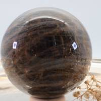 GROSSE schwarze MONDSTEIN 72 mm Edelstein Kugel, Meditation und Heilsteine, glänzende Kugel, Wunderbarer Kristall Bild 7