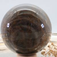 GROSSE schwarze MONDSTEIN 72 mm Edelstein Kugel, Meditation und Heilsteine, glänzende Kugel, Wunderbarer Kristall Bild 8