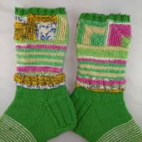 Socken Größe 38/39 mit besonderem Schaft, handgestrickt, Stricksocken, Wollsocken Bild 3