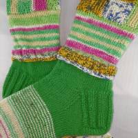 Socken Größe 38/39 mit besonderem Schaft, handgestrickt, Stricksocken, Wollsocken Bild 4