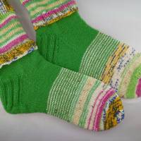 Socken Größe 38/39 mit besonderem Schaft, handgestrickt, Stricksocken, Wollsocken Bild 5
