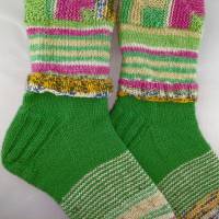 Socken Größe 38/39 mit besonderem Schaft, handgestrickt, Stricksocken, Wollsocken Bild 6