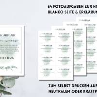 64 Fotoaufgaben zur Hochzeit als PDF Download | Spiel für Hochzeitsgäste | Fotobox Aufgaben | Spielidee Hochzeit Bild 2