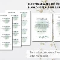64 Fotoaufgaben zur Hochzeit als PDF Download | Spiel für Hochzeitsgäste | Fotobox Aufgaben | Spielidee Hochzeit Bild 4