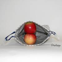 Große Lunchbag  mit Griff aus  "Au Maison"  Wachstuch Bild 3