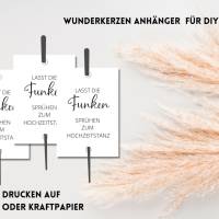 PDF Wunderkerzen Anhänger für Hochzeitstanz | DIY Wunderkerzen Anhänger zum selbst drucken | Lasst Funken sprühen Bild 3