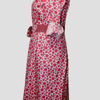 Damen Hemdblusen Kleid  | Zeitlos  gepunktet in Farbe Koralle/Lachs | Bild 2