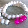 PINKIES WHITE/kurze kette/collier/perlen/pink/preiswert/geschenk für sie Bild 4