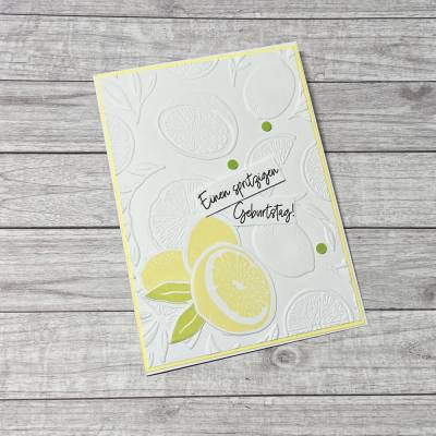 Grußkarten / Glückwunschkarten zum Geburtstag, „Einen spritzigen Geburtstag“, Zitronen, Handarbeit, Stampin‘ Up!