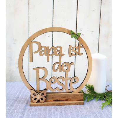 Bester Papa Tischloop aus Holz
