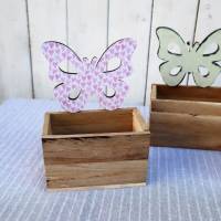 Holzkasten Aufbewahrungskiste Kiste aus Holz Schmetterling Bild 2