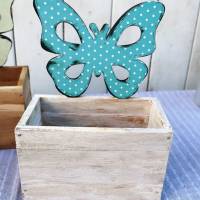 Holzkasten Aufbewahrungskiste Kiste aus Holz Schmetterling Bild 3