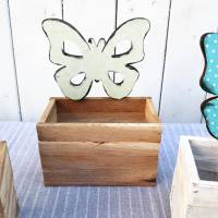 Holzkasten Aufbewahrungskiste Kiste aus Holz Schmetterling Bild 4