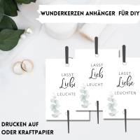 PDF Wunderkerzen Anhänger für Hochzeitstanz | DIY Wunderkerzen Anhänger zum selbst drucken | Lasst Liebe leuchten Bild 3