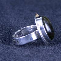 Labradorit Ring grün schimmern Silberringschiene verstellbar Bild 6