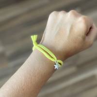 Neon Sun - Weiche Polyester-Armbänder mit Edelstahl-Anhängern in 4 Varianten Bild 1