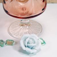 Vintage Vase Rosalinglas Pressglas rosa Blumenvase, Glasvase, alte Vase, Trödel Dings da Bild 3