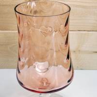 Vintage Vase Rosalinglas Pressglas rosa Blumenvase, Glasvase, alte Vase, Trödel Dings da Bild 4