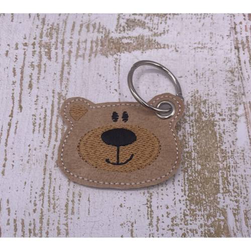Schlüsselanhänger Bärenkopf / Teddybär