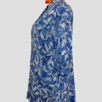 Damen Tunika Kleid Blau-Batik Hellblau/Königsblau Bild 2