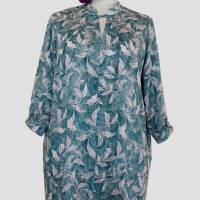 Damen Tunika Kleid Petrol-Batik Hellpetrol Bild 1
