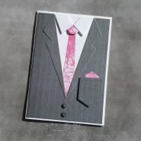 Grußkarte / Männerkarte: Anzug (01) ~ 14,85 x 10,5 cm Bild 1