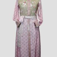Damen Hemdblusen Kleid  | Im Landhaus Stil Rose/Sand Farben | Bild 1