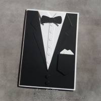 Grußkarte / Männerkarte: Anzug (02) ~ 14,85 x 10,5 cm Bild 1