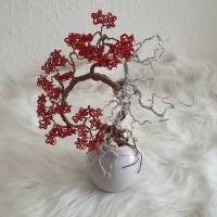 Kleiner Blütenbaum als Drahtbaum im Bonsai Look/ Geschenk zur Hochzeit & Taufe/ Dekoration für zu Hause Bild 1