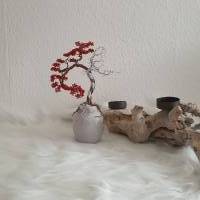 Kleiner Blütenbaum als Drahtbaum im Bonsai Look/ Geschenk zur Hochzeit & Taufe/ Dekoration für zu Hause Bild 2