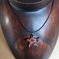 Halskette mit Lampwork-Anhänger Seestern schwarz Bild 2