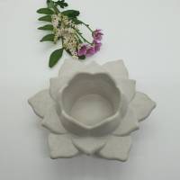 Teelichthalter Kerzenhalter Lotusblume Blüte Blume Seerose Beton Betondeko Wohndeko Geschenk Bild 3