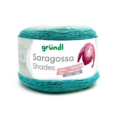 Gründl Saragossa Shades Bobbel Farbverlauf  türkis  rot fuchsia schwarz-grau maisgelb