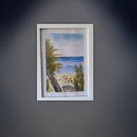 Aquarell, DIN A4 "Strandurlaub", original & signiert Bild 10