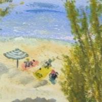 Aquarell, DIN A4 "Strandurlaub", original & signiert Bild 6