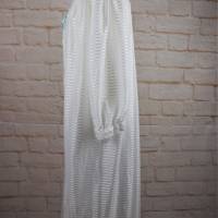 True Vintage Morgenmantel Dessous Mantel Cape Nachthemd 40 42 L Weiße Spitze Satin Shabby Look Bild 8