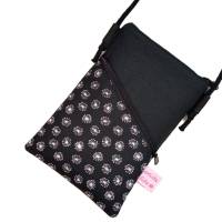 Handytasche zum Umhängen Pusteblume schwarz Crossbag handmade aus Baumwollstoff 2 Fächer Farb- und Musterauswahl Bild 5