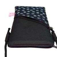 Handytasche zum Umhängen Pusteblume schwarz Crossbag handmade aus Baumwollstoff 2 Fächer Farb- und Musterauswahl Bild 6