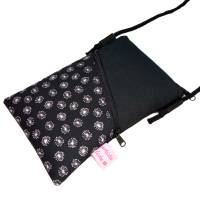 Handytasche zum Umhängen Pusteblume schwarz Crossbag handmade aus Baumwollstoff 2 Fächer Farb- und Musterauswahl Bild 7