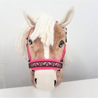 Halfter Hobby Horse "Pony" Hobby Horse Halfter braun pink Bild 1