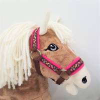 Halfter Hobby Horse "Pony" Hobby Horse Halfter braun pink Bild 3