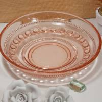 Vintage Schale Pressglas rosa, Schälchen, Rosalinglas im Art Deco, Glasschale, Glas, Trödel Dings da Bild 1