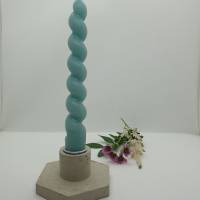 Eckiger Kerzenhalter Kerzenständer für Stabkerzen aus Beton Bild 3