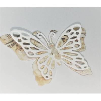 12 Stanzteile Streudeko Schmetterlinge 3D, Duo Karton, Kartengestaltung, Deko, Scrapbooking, Junk Journal